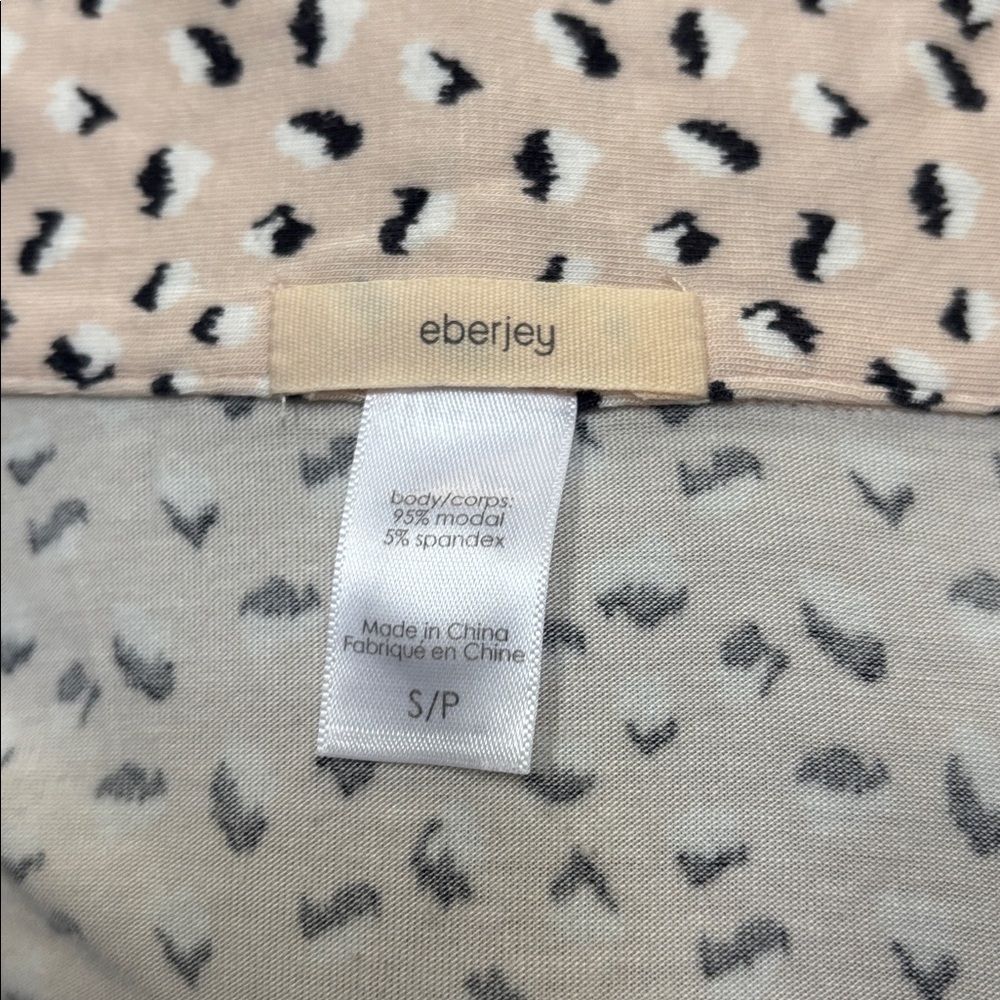 Eberjey Cream Patterned Women's Robe - Picture 4 of 4